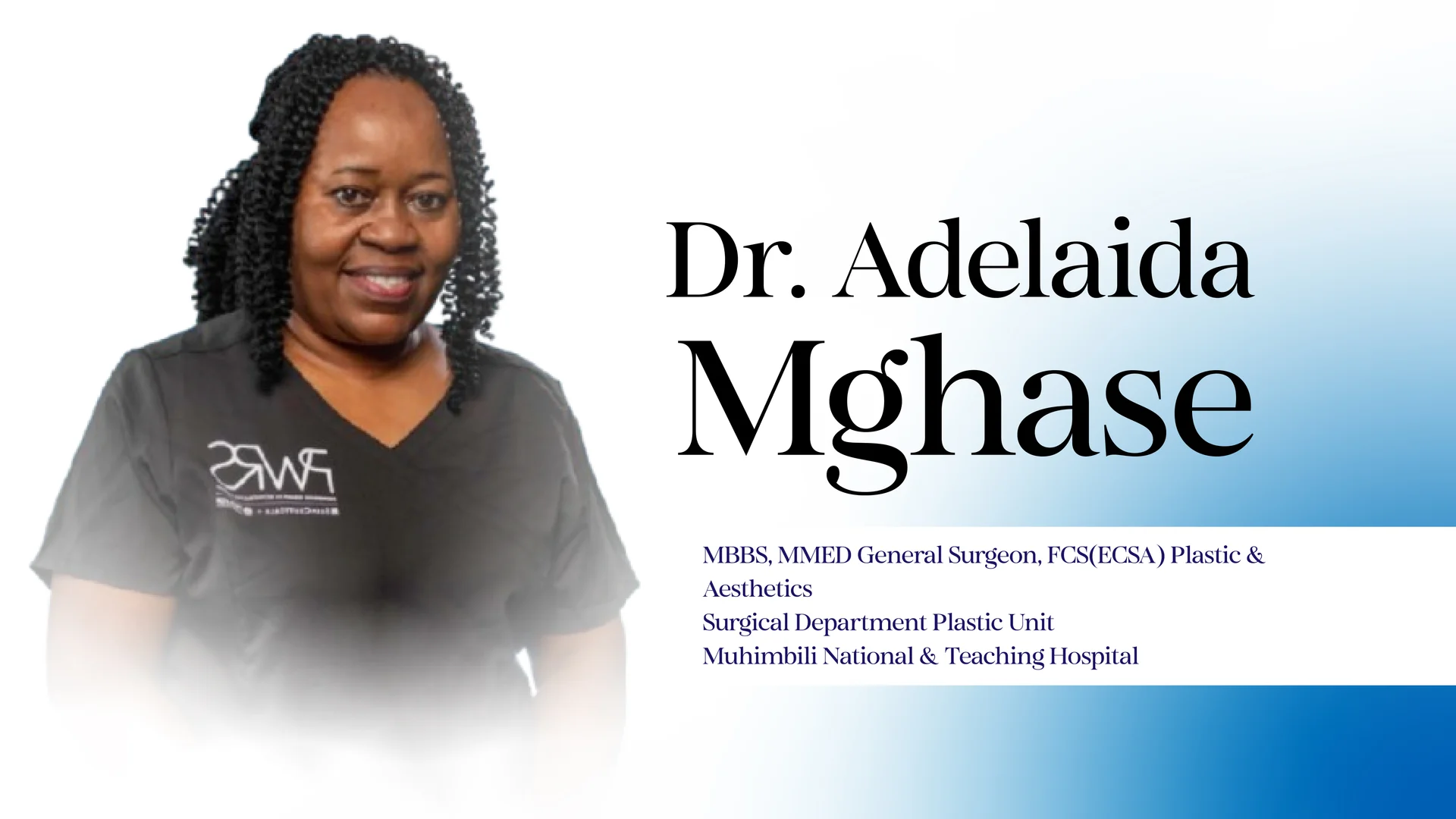 One of the first female plastic surgeons in Tanzania